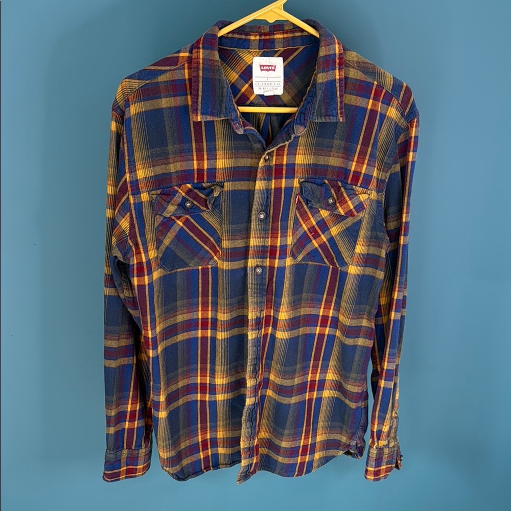 Levi's Men's Multicolor Plaid Button-Down Shirt